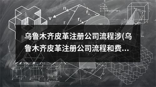 乌鲁木齐皮革注册公司流程涉(乌鲁木齐皮革注册公司流程和费用标准)