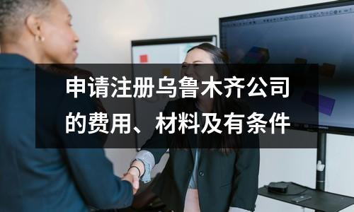 申请注册乌鲁木齐公司的费用、材料及有条件