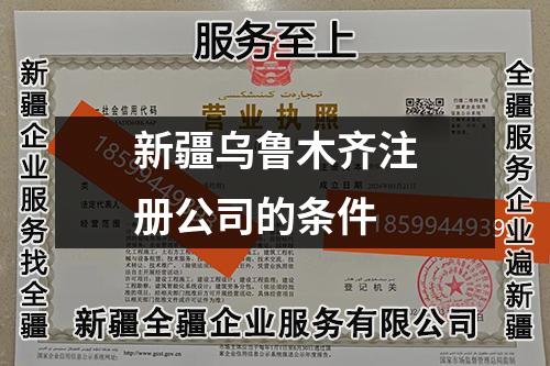 新疆乌鲁木齐注册公司的条件