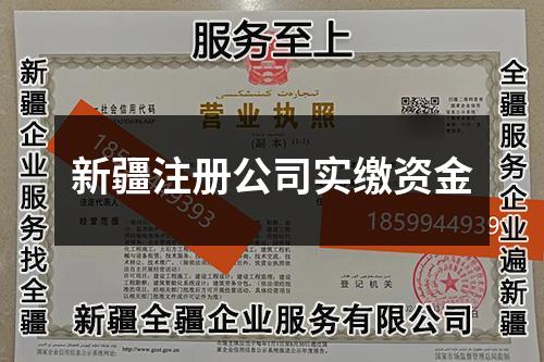 新疆注册公司实缴资金