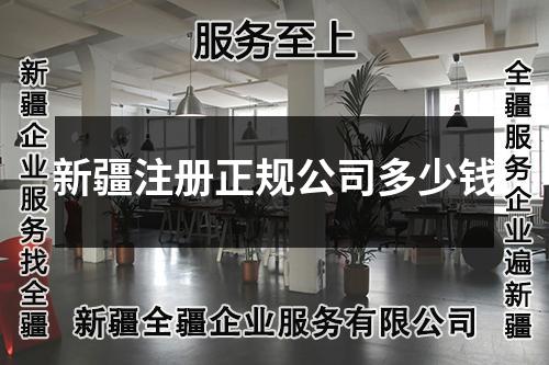 新疆注册正规公司多少钱