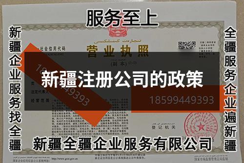 新疆注册公司的政策