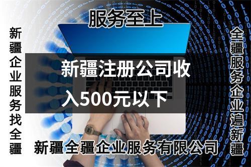 新疆注册公司收入500元以下