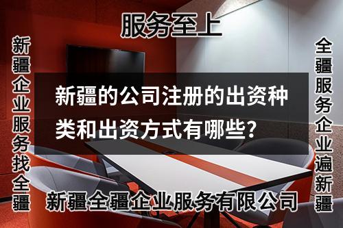 新疆的公司注册的出资种类和出资方式有哪些？