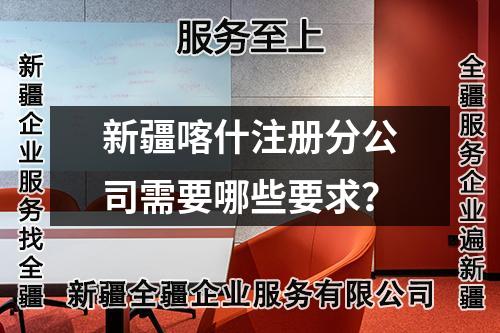 新疆喀什注册分公司需要哪些要求？