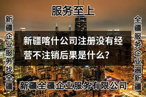 新疆喀什公司注册没有经营不注销后果是什么？
