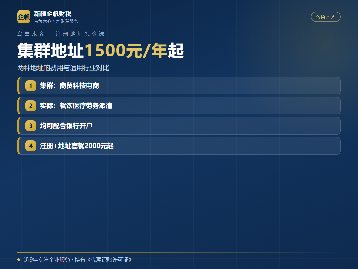 乌鲁木齐集群注册地址和实际办公地址区别 2026年选择指南